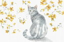 花 水彩画 イラスト ナチュラル 黄色 イエロー 猫 ネコの壁紙 輸入 カスタム壁紙 輸入壁紙 カスタム壁紙 PHOTOWALL / Happy Yellow 14A (e324347) 貼ってはがせるフリース壁紙(不織布) 【海外取寄せ商品】 【代引き・後払い不可】