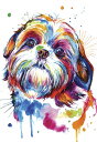 ジーズー 犬 水彩画 イラストの壁紙 輸入 カスタム壁紙 輸入壁紙 カスタム壁紙 PHOTOWALL / Shih Tzu (e329073) 貼ってはがせるフリース壁紙(不織布) 【海外取寄せ商品】 【代引き・後払い不可】