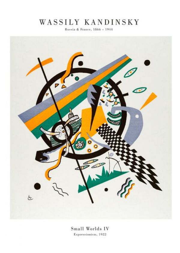 アート 絵画 抽象画 現代アート wassily kandinsky ワシリー カンディンスキー 幾何学 白 ホワイトの壁紙 輸入 カスタム壁紙 PHOTOWALL / Small Worlds IV (e93257) 貼ってはがせるフリース壁紙(不織布)  