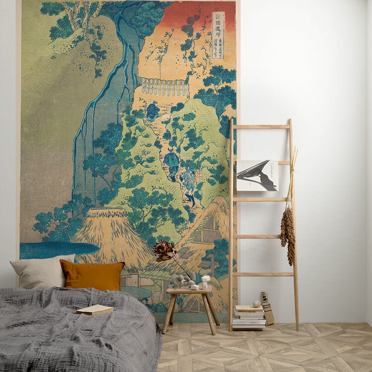 【全品対象クーポン配布中】 滝 浮世絵の壁紙 サイズオーダー壁紙 フリース壁紙（のりなし）日本画 葛..