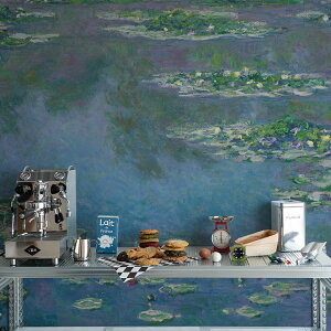 【全品対象クーポン配布中】 睡蓮の壁紙 サイズオーダー壁紙 フリース壁紙(のりなし)西洋画 モネ Water Lilies NSO-S00001