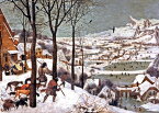 雪中の狩人の壁紙 サイズオーダー壁紙 フリース壁紙（のりなし）西洋画 ピーテル・ブリューゲル（父） Hunters in the Snow NSO-S00039