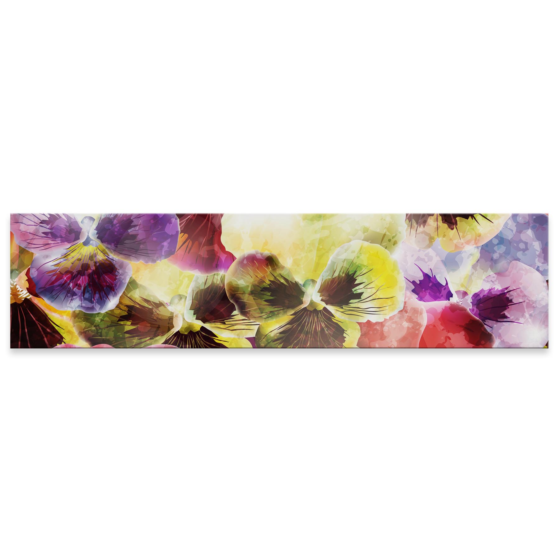 アートパネル ワイドサイズ widesize 横長 絵 絵画 飾り 1200mmx300mm フォト 壁掛け 木枠 インテリア おしゃれ アート 　花　水彩　010262