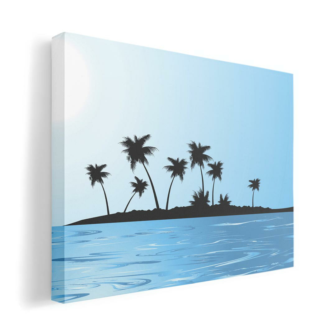 アートパネル 絵 絵画 飾り 選べるサイズ 594×841mm A1 モダン 玄関 写真 フォト インテリア おしゃれ 001418 海　ヤシの木　太陽