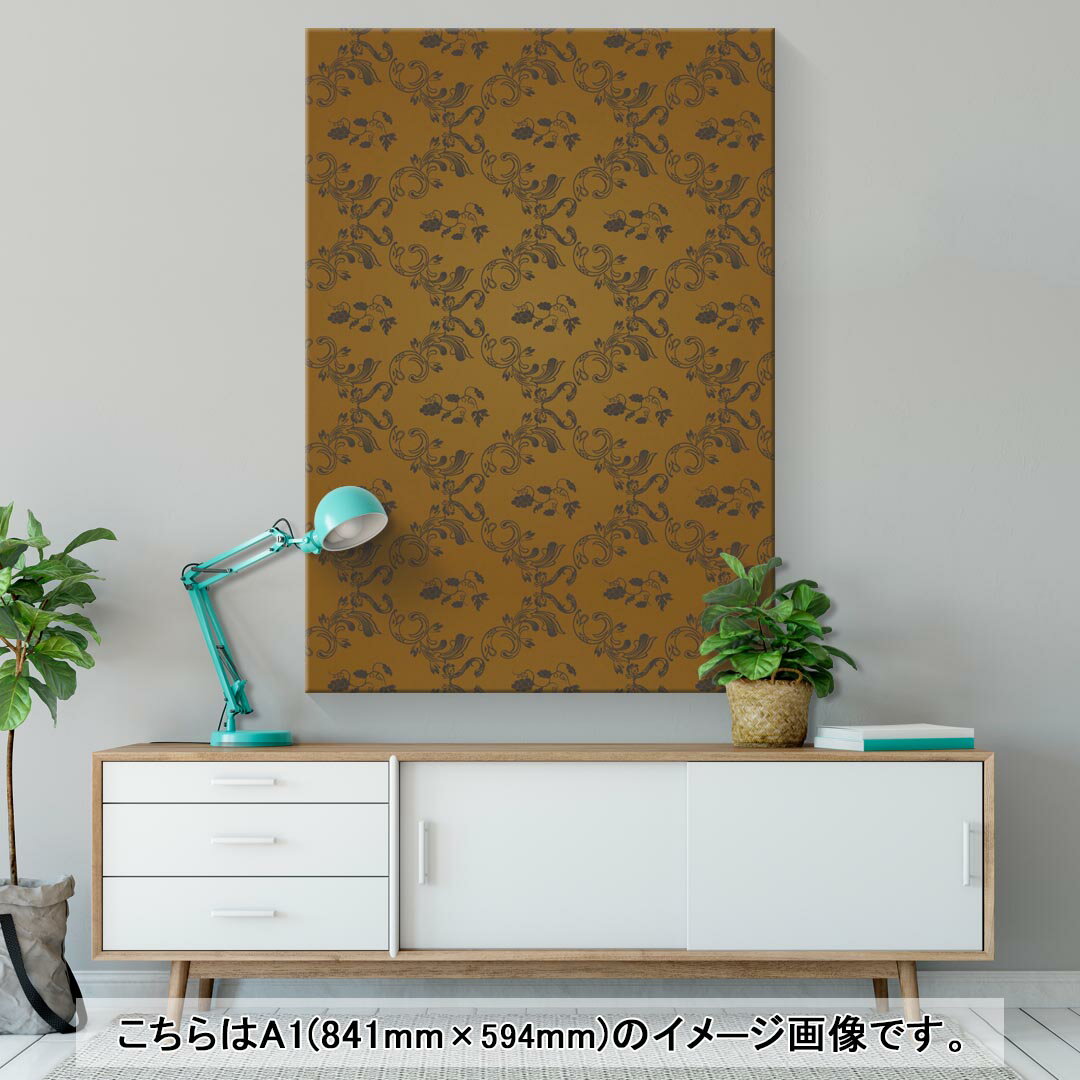 アートパネル 絵 絵画 飾り 選べるサイズ 594×841mm A1 モダン 玄関 写真 フォト インテリア おしゃれ 000398 ペイズリー　ダマスク　花 2