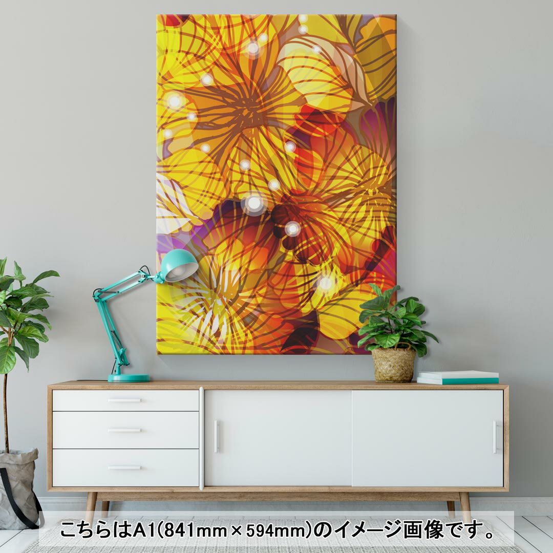 アートパネル 絵 絵画 飾り 選べるサイズ 594×841mm A1 モダン 玄関 写真 フォト インテリア おしゃれ 001946 花　フラワー　カラフル 2