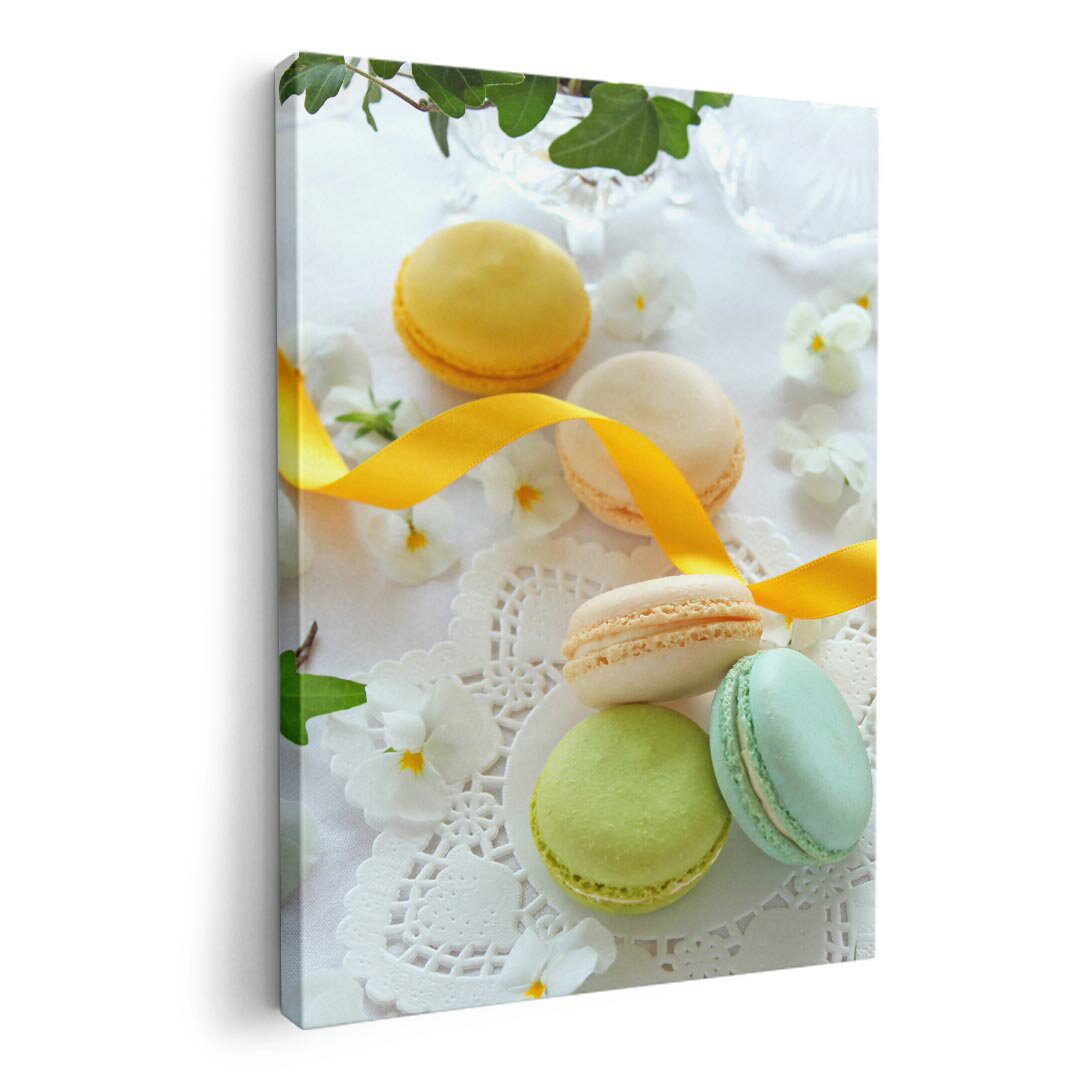 アートパネル 絵 絵画 飾り 選べるサイズ 594×841mm A1 モダン 玄関 写真 フォト インテリア おしゃれ 002617 マカロン 花 黄色