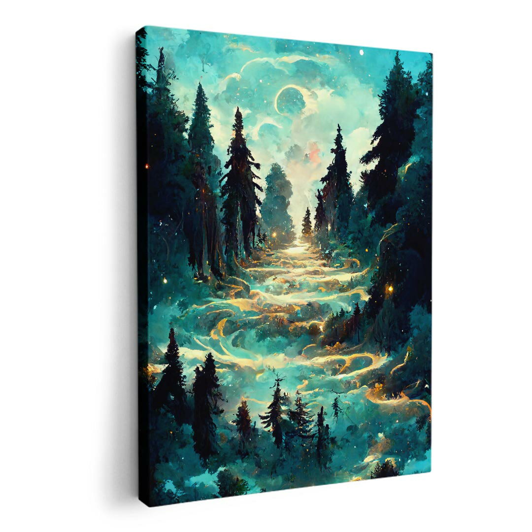 アートパネル 絵 絵画 飾り 選べるサイズ 594×841mm A1 モダン 玄関 写真 フォト インテリア おしゃれ 033660 イラスト 木 森