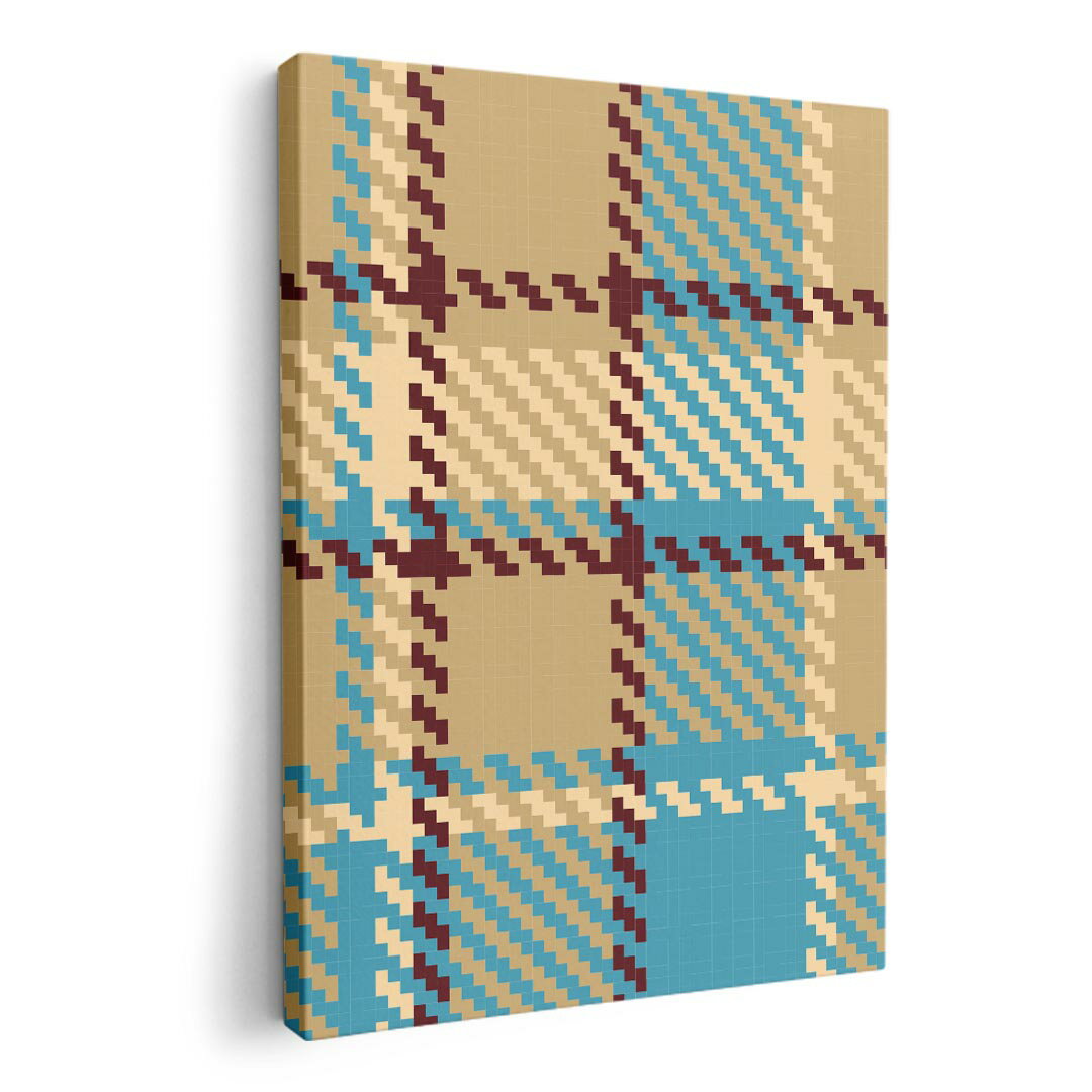 アートパネル 絵 絵画 飾り 選べるサイズ 594×841mm A1 モダン 玄関 写真 フォト インテリア おしゃれ 004077 チェック　ブラウン　青