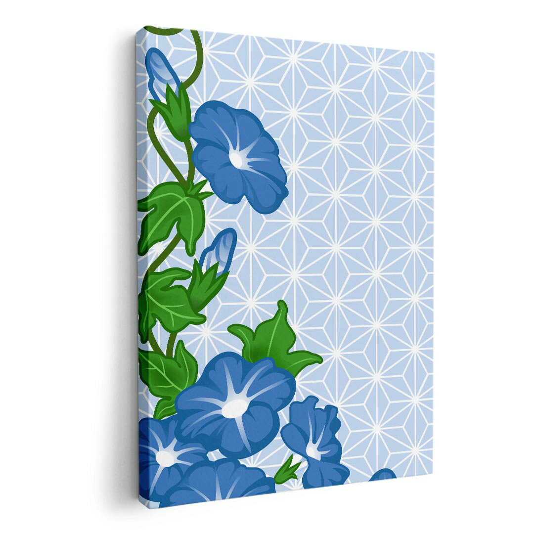 アートパネル 絵 絵画 飾り 選べるサイズ 594×841mm A1 モダン 玄関 写真 フォト インテリア おしゃれ 005182 花　あさがお　和柄