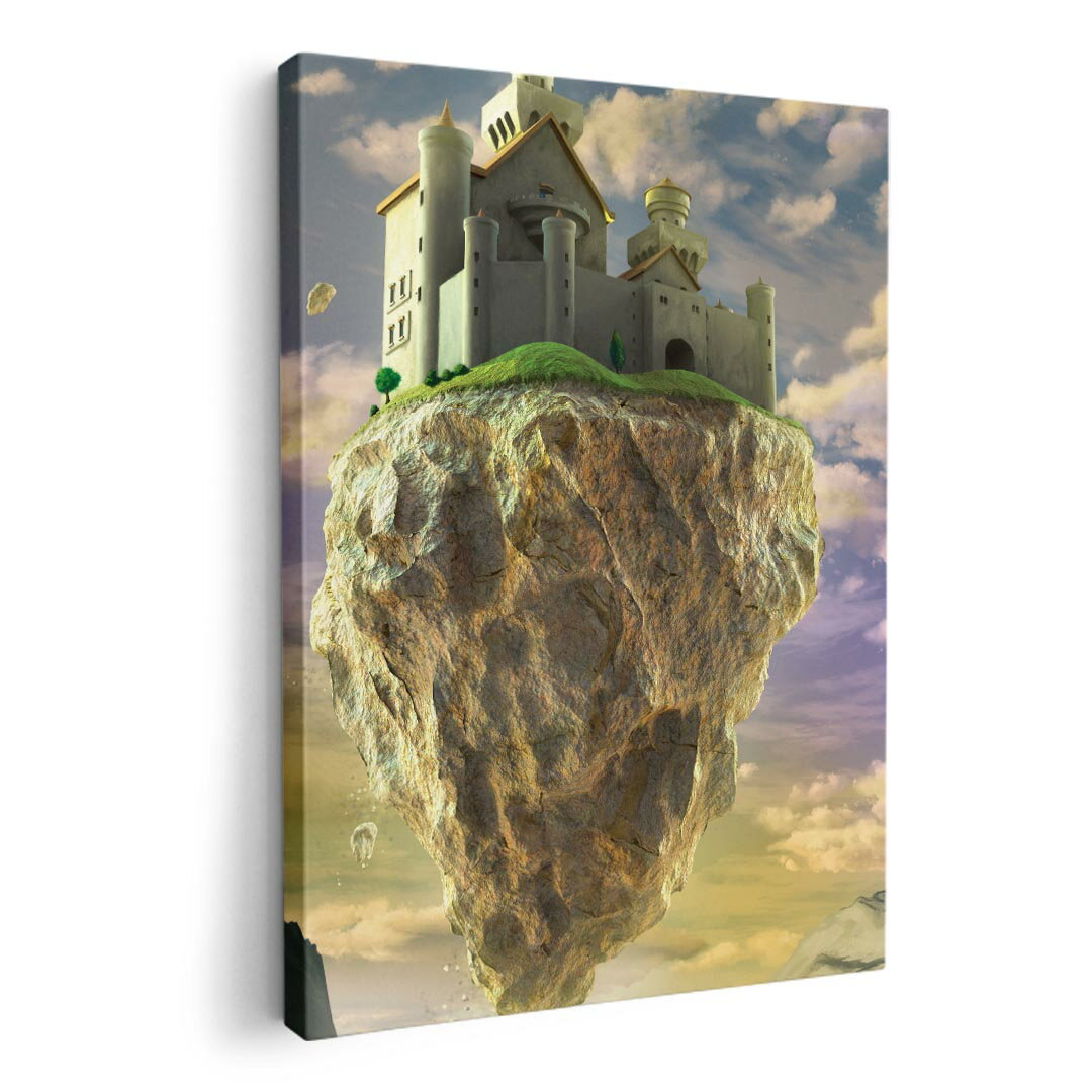 アートパネル 絵 絵画 飾り 選べるサイズ 594×841mm A1 モダン 玄関 写真 フォト インテリア おしゃれ 005392 イラスト　城　空