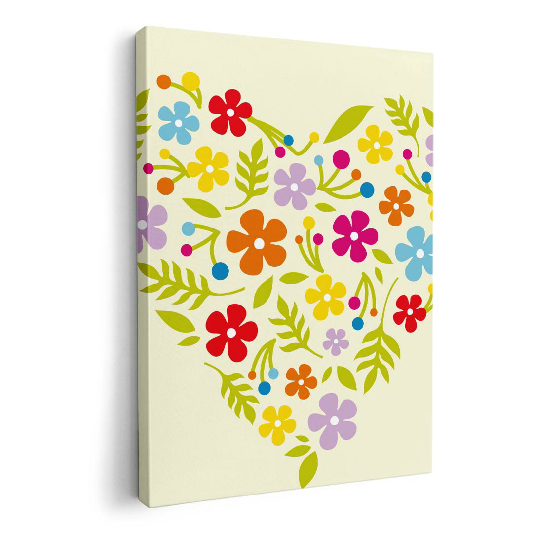 アートパネル 絵 絵画 飾り 選べるサイズ 594×841mm A1 モダン 玄関 写真 フォト インテリア おしゃれ 005616 花　フラワー　ハート