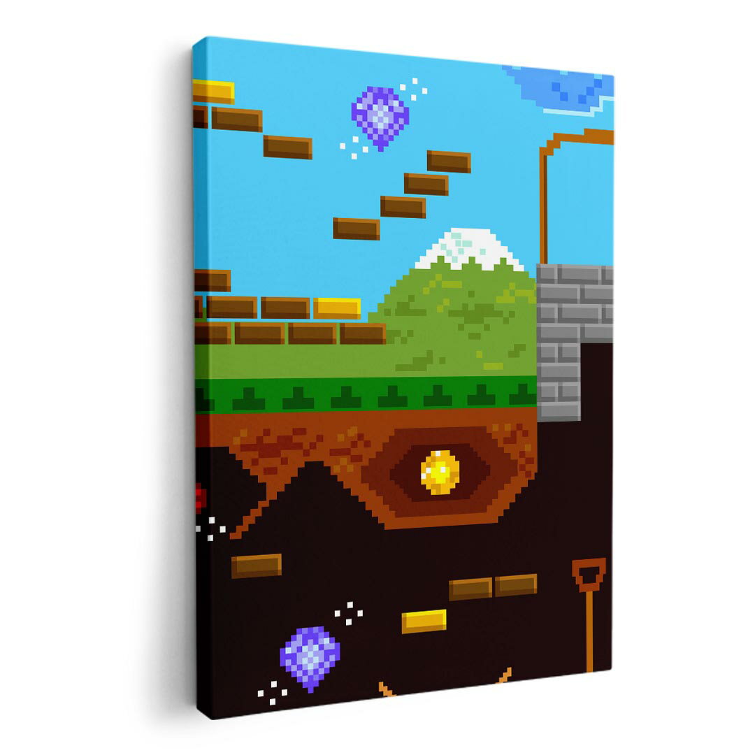 楽天kabeコレアートパネル 絵 絵画 飾り 選べるサイズ 594×841mm A1 モダン 玄関 写真 フォト インテリア おしゃれ 007378 ドット　ゲーム　カラフル