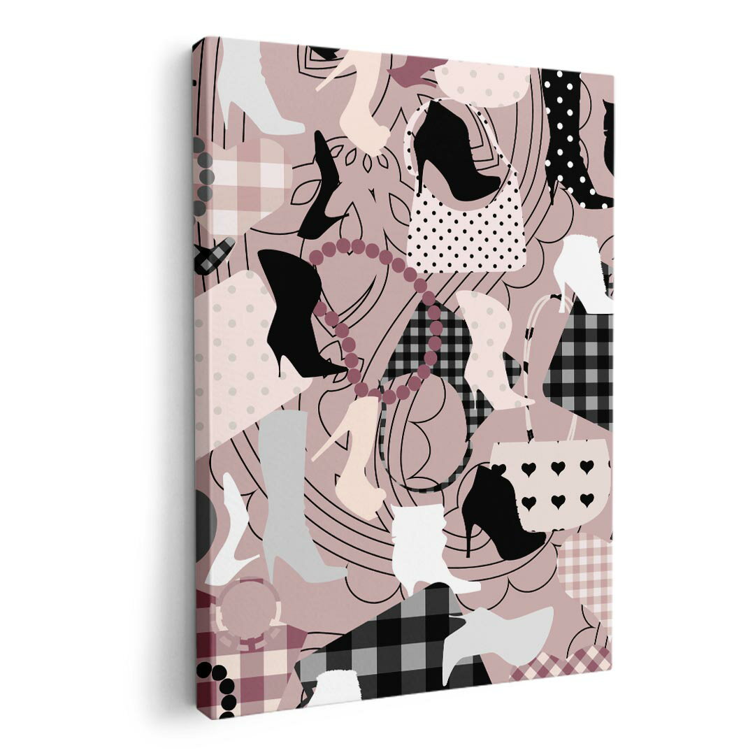 アートパネル 絵 絵画 飾り 選べるサイズ 594×841mm A1 モダン 玄関 写真 フォト インテリア おしゃれ 007669 靴　ヒール　ネックレス　鞄