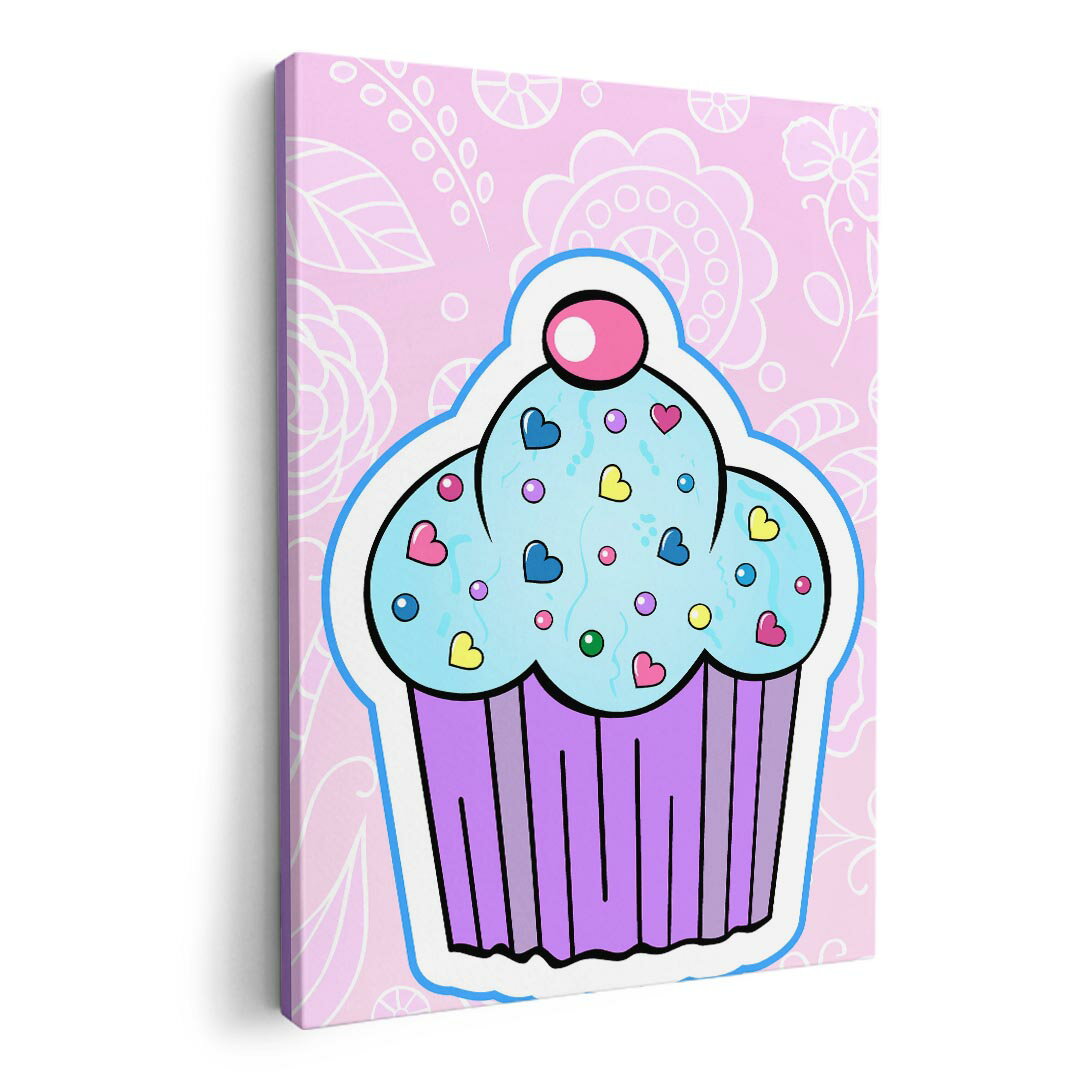 楽天kabeコレアートパネル 絵 絵画 飾り 選べるサイズ 594×841mm A1 モダン 玄関 写真 フォト インテリア おしゃれ 007843 花　フラワー　お菓子　青　ブルー