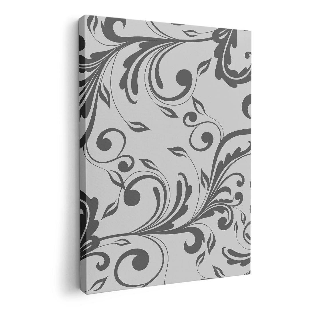 アートパネル 絵 絵画 飾り 選べるサイズ 594×841mm A1 モダン 玄関 写真 フォト インテリア おしゃれ 008418 灰色　グレー　植物　模様
