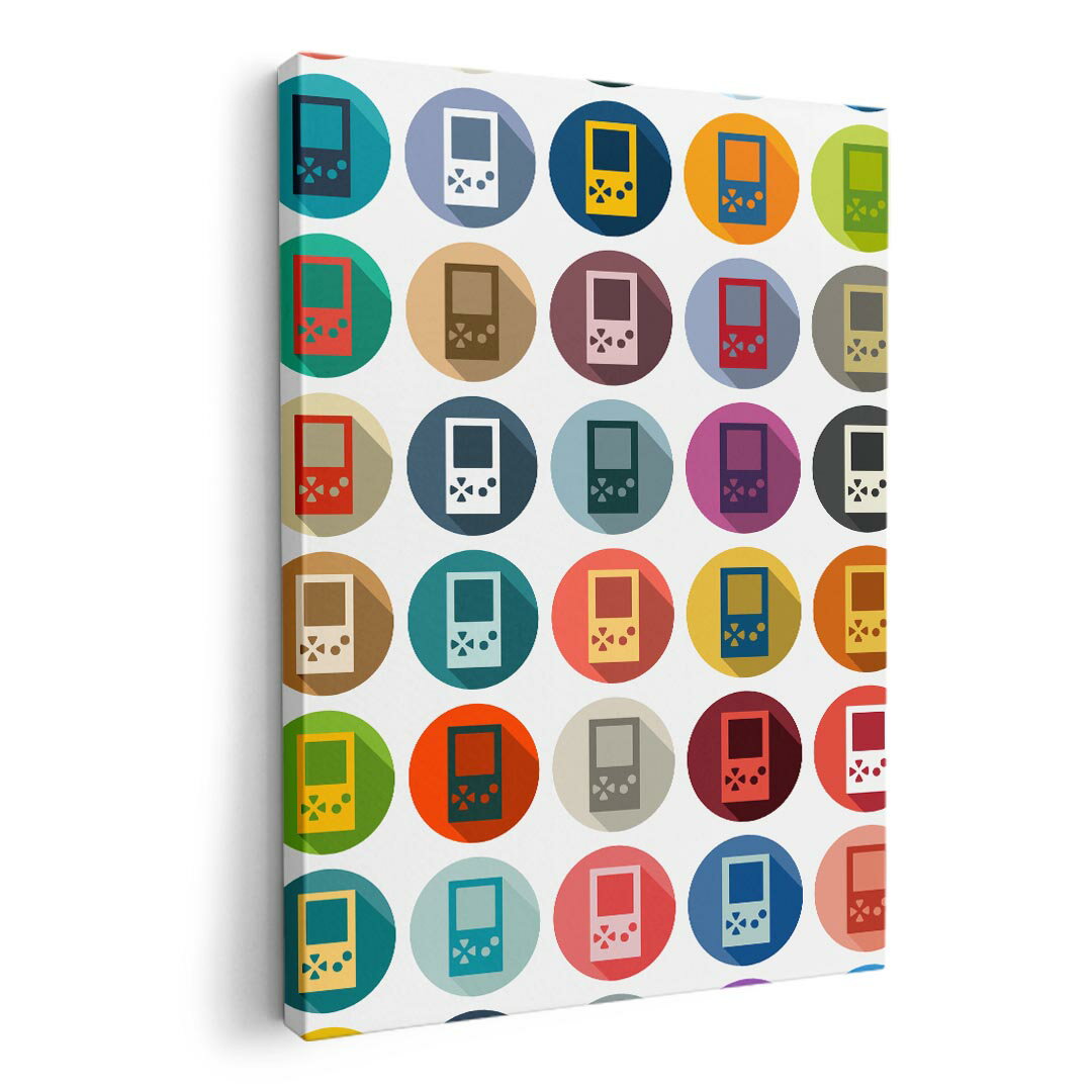 楽天kabeコレアートパネル 絵 絵画 飾り 選べるサイズ 594×841mm A1 モダン 玄関 写真 フォト インテリア おしゃれ 008810 模様　カラフル　ゲーム