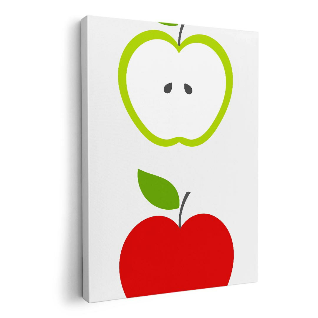 アートパネル 絵 絵画 飾り 選べるサイズ 594×841mm A1 モダン 玄関 写真 フォト インテリア おしゃれ 009688 りんご　赤　緑
