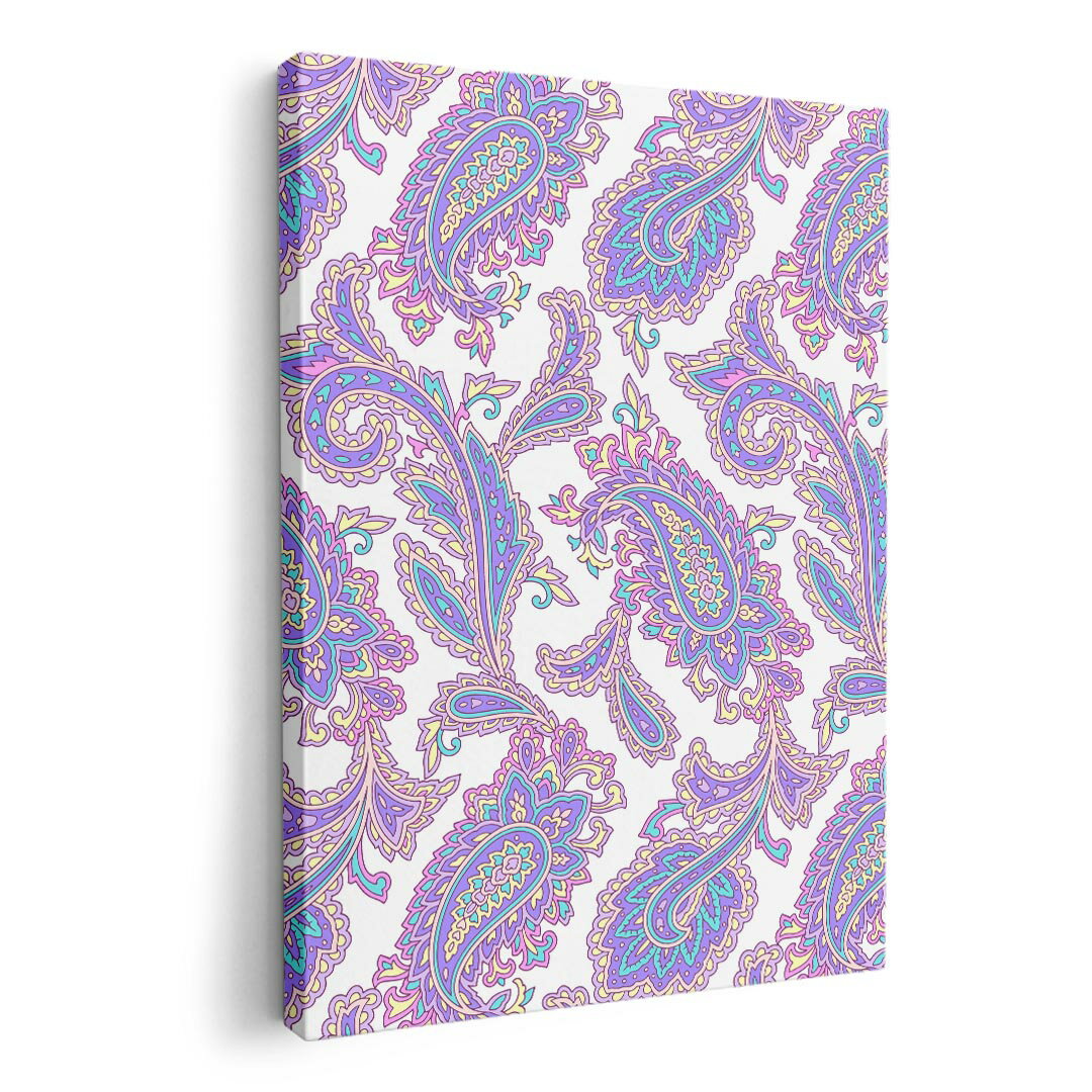 アートパネル 絵 絵画 飾り 選べるサイズ 594×841mm A1 モダン 玄関 写真 フォト インテリア おしゃれ 009800 ペイズリー　模様　紫