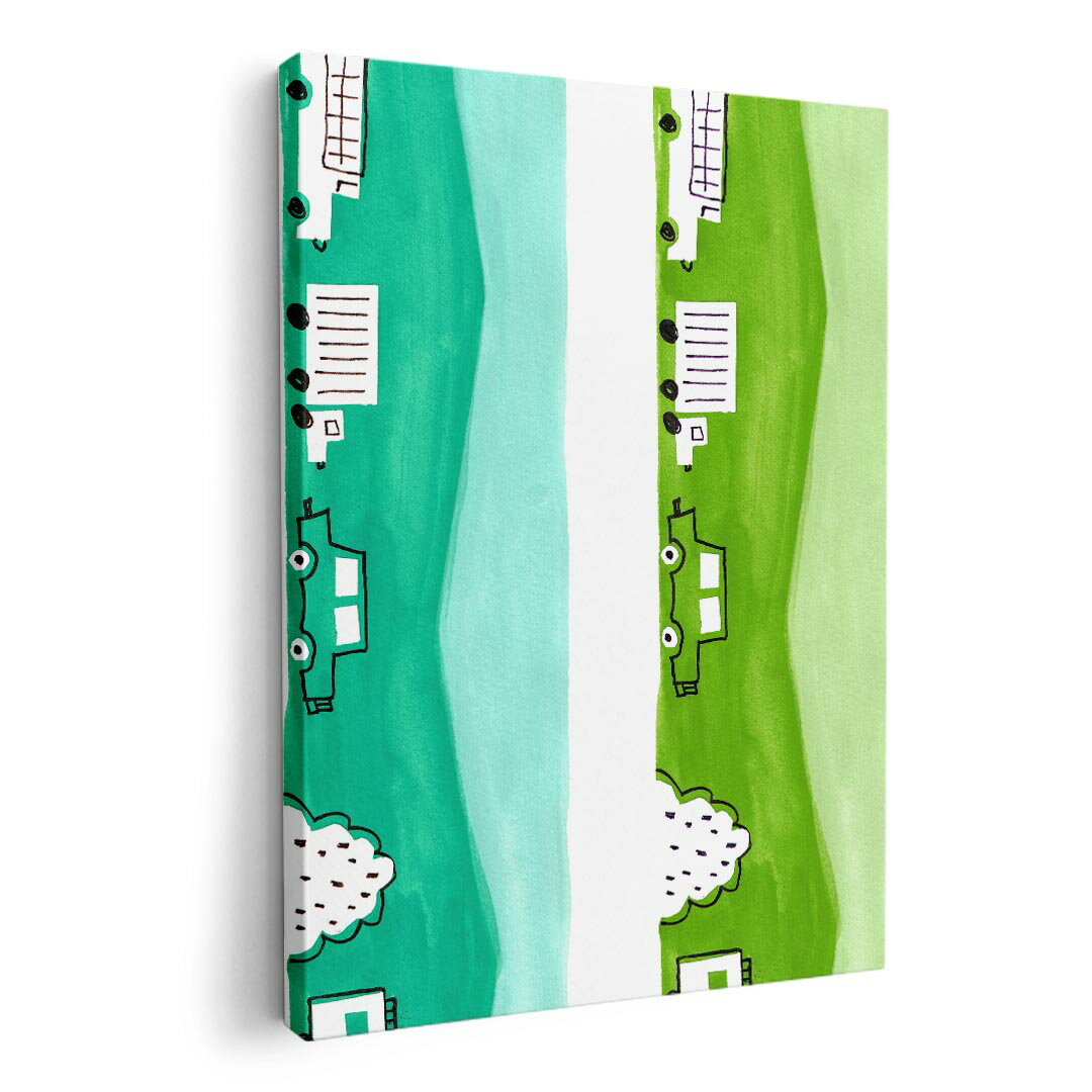 アートパネル 絵 絵画 飾り 選べるサイズ 594×841mm A1 モダン 玄関 写真 フォト インテリア おしゃれ 014210 車　乗り物　緑