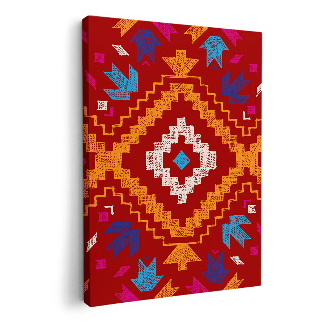 アートパネル 絵 絵画 飾り 選べるサイズ 594×841mm A1 モダン 玄関 写真 フォト インテリア おしゃれ 014494 ネイティブ柄　模様