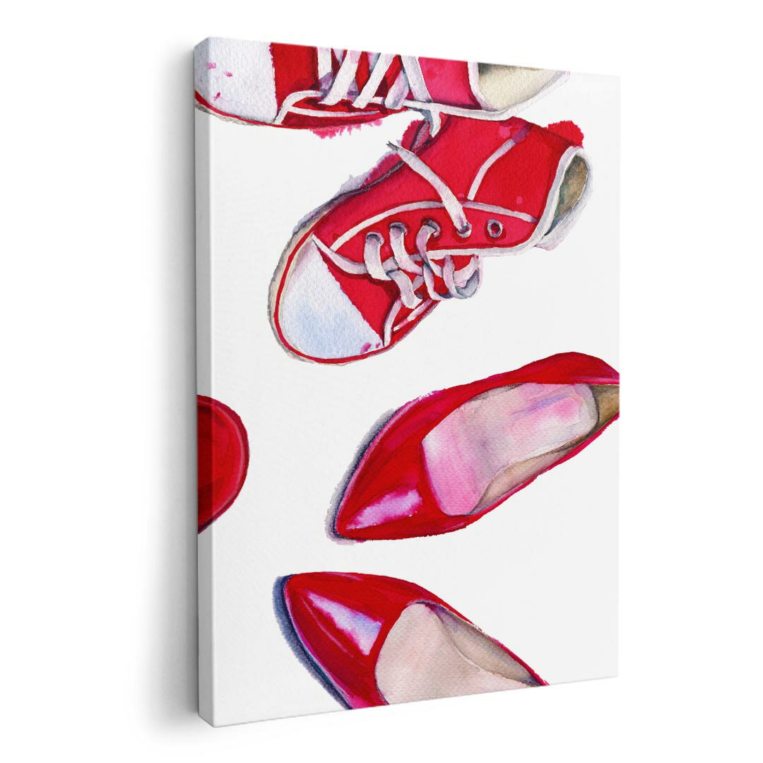 アートパネル 絵 絵画 飾り 選べるサイズ 594×841mm A1 モダン 玄関 写真 フォト インテリア おしゃれ 014766 靴　スニーカー　赤