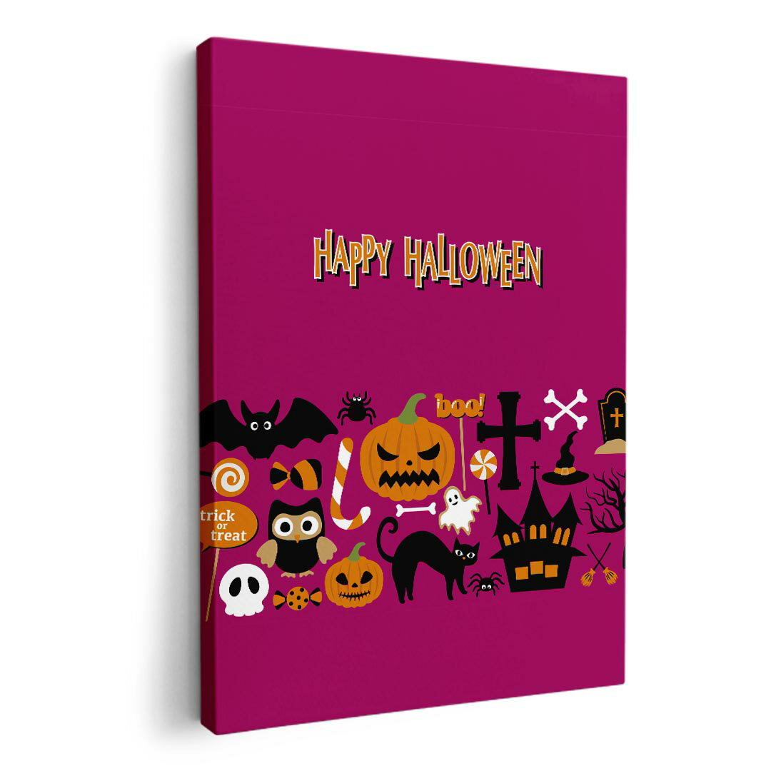 楽天kabeコレアートパネル 絵 絵画 飾り 選べるサイズ 594×841mm A1 モダン 玄関 写真 フォト インテリア おしゃれ 015417 ハロウィン カボチャ お菓子 英字 おばけ