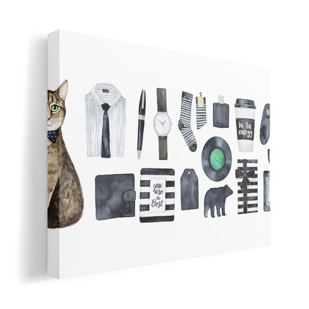 楽天kabeコレアートパネル 絵 絵画 飾り 選べるサイズ 594×841mm A1 モダン 玄関 写真 フォト インテリア おしゃれ 015510 猫　モノクロ　ゲーム　絵　手書き