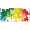 アートパネル 3連 3枚セット 絵 絵画 飾り igsticker 594mmx420mm A2 フォト 壁掛け 木枠 インテリア おしゃれ 000131 カラフル お花 トロピカル(3)