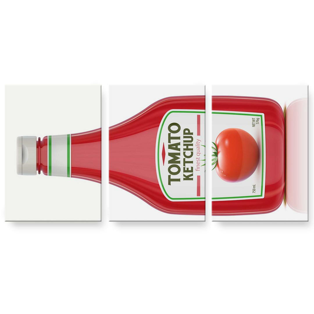 アートパネル 絵 絵画 飾り 選べるサイズ 594×841mm A1 3枚セット セット物 モダン 玄関 写真 フォト インテリア おしゃれ 000298 ケチャップ　トマト　食べ物