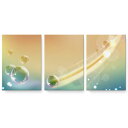 アートパネル 3連 3枚セット 絵 絵画 飾り igsticker 594mmx420mm A2 フォト 壁掛け 木枠 インテリア おしゃれ 001909 シンプル しゃぼん玉 青