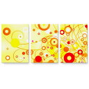 アートパネル 3連 3枚セット 絵 絵画 飾り igsticker 594mmx420mm A2 フォト 壁掛け 木枠 インテリア おしゃれ 002378 模様 黄色 オレンジ