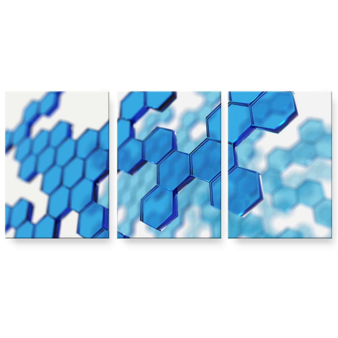 アートパネル 絵 絵画 飾り 選べるサイズ 594×841mm A1 3枚セット セット物 モダン 玄関 写真 フォト インテリア おしゃれ 002619 シンプル　青