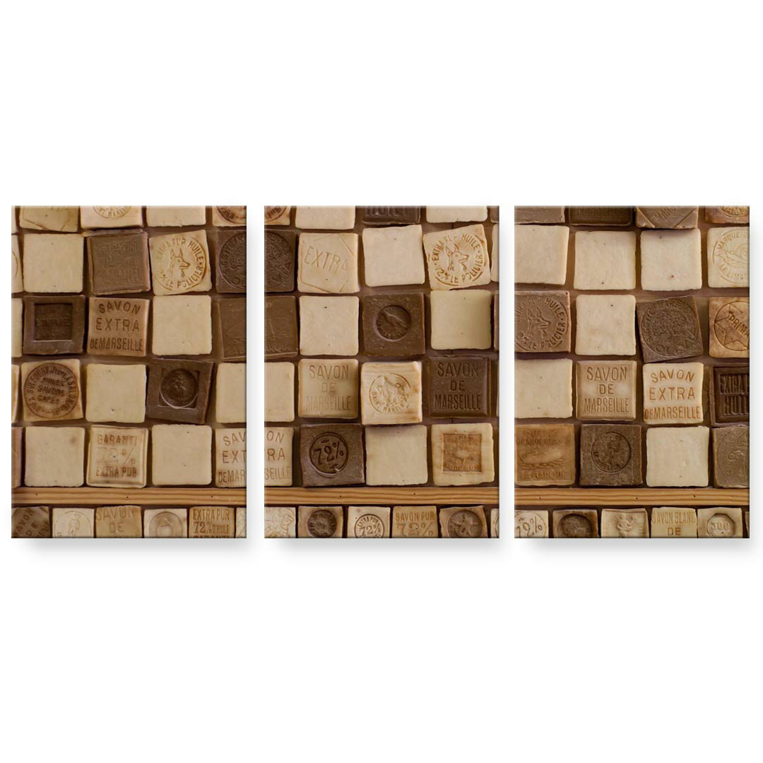 アートパネル 絵 絵画 飾り 選べるサイズ 594×841mm A1 3枚セット セット物 モダン 玄関 写真 フォト インテリア おしゃれ 023813 石鹸 サボン 柄