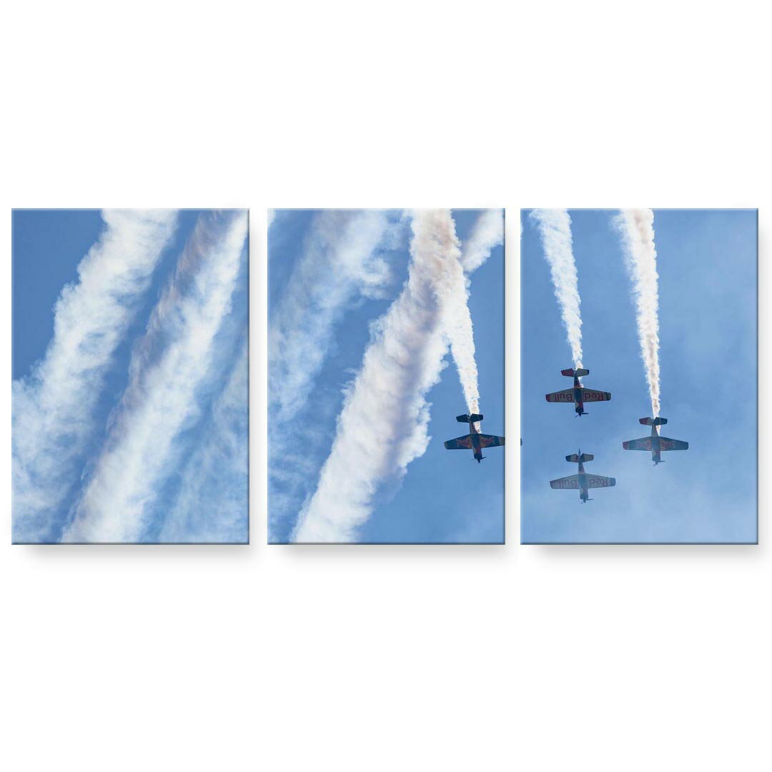 アートパネル 絵 絵画 飾り 選べるサイズ 594×841mm A1 3枚セット セット物 モダン 玄関 写真 フォト インテリア おしゃれ 026042 航空機　空　雲