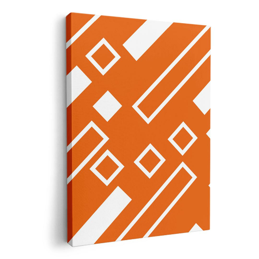 アートパネル 絵 絵画 飾り 選べるサイズ 420×594 mm A2 モダン 玄関 写真 フォト インテリア おしゃれ 003896 模様　オレンジ　白