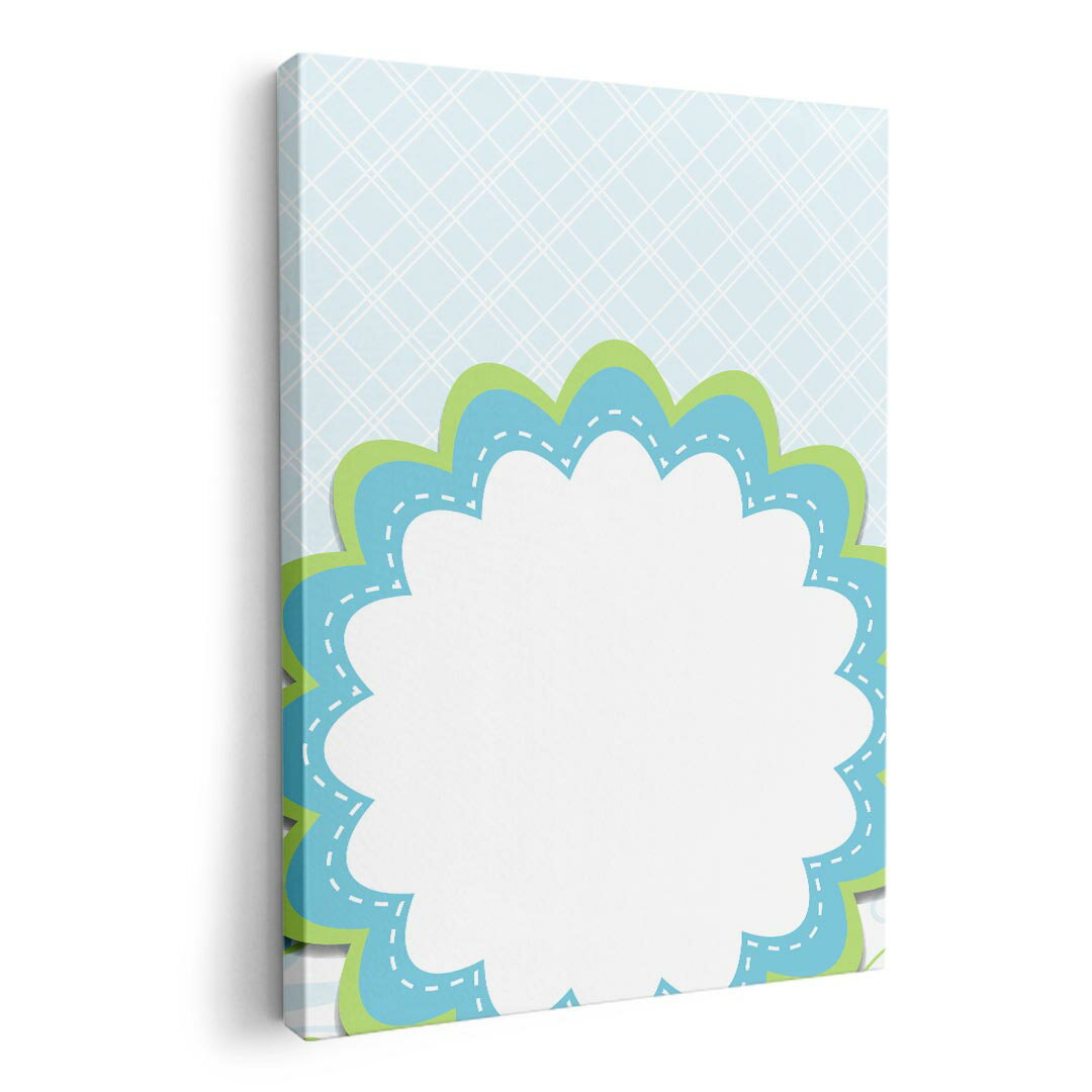 アートパネル 絵 絵画 飾り 選べるサイズ 420×594 mm A2 モダン 玄関 写真 フォト インテリア おしゃれ 004487 花　チェック　青