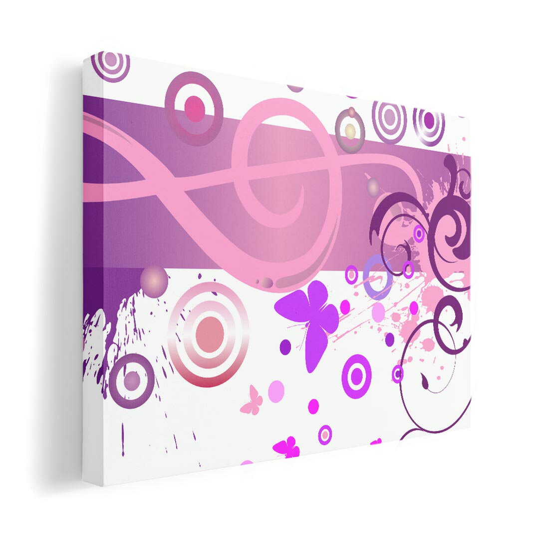 アートパネル 絵 絵画 飾り 選べるサイズ 420×594 mm A2 モダン 玄関 写真 フォト インテリア おしゃれ 004672 蝶　音楽　紫