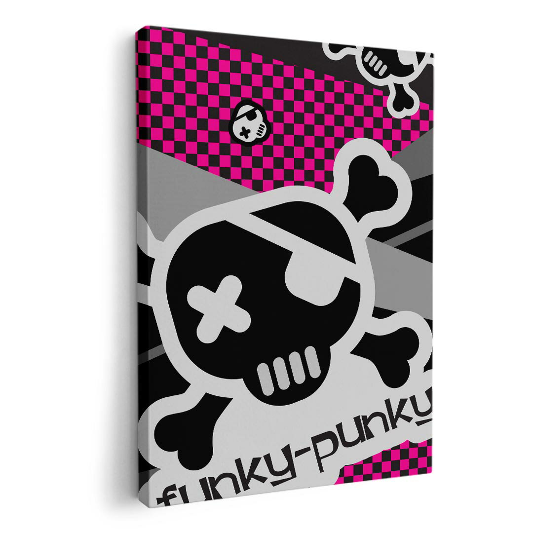 アートパネル 絵 絵画 飾り 選べるサイズ 420×594 mm A2 モダン 玄関 写真 フォト インテリア おしゃれ 004959 ドクロ　ポップ　イラスト