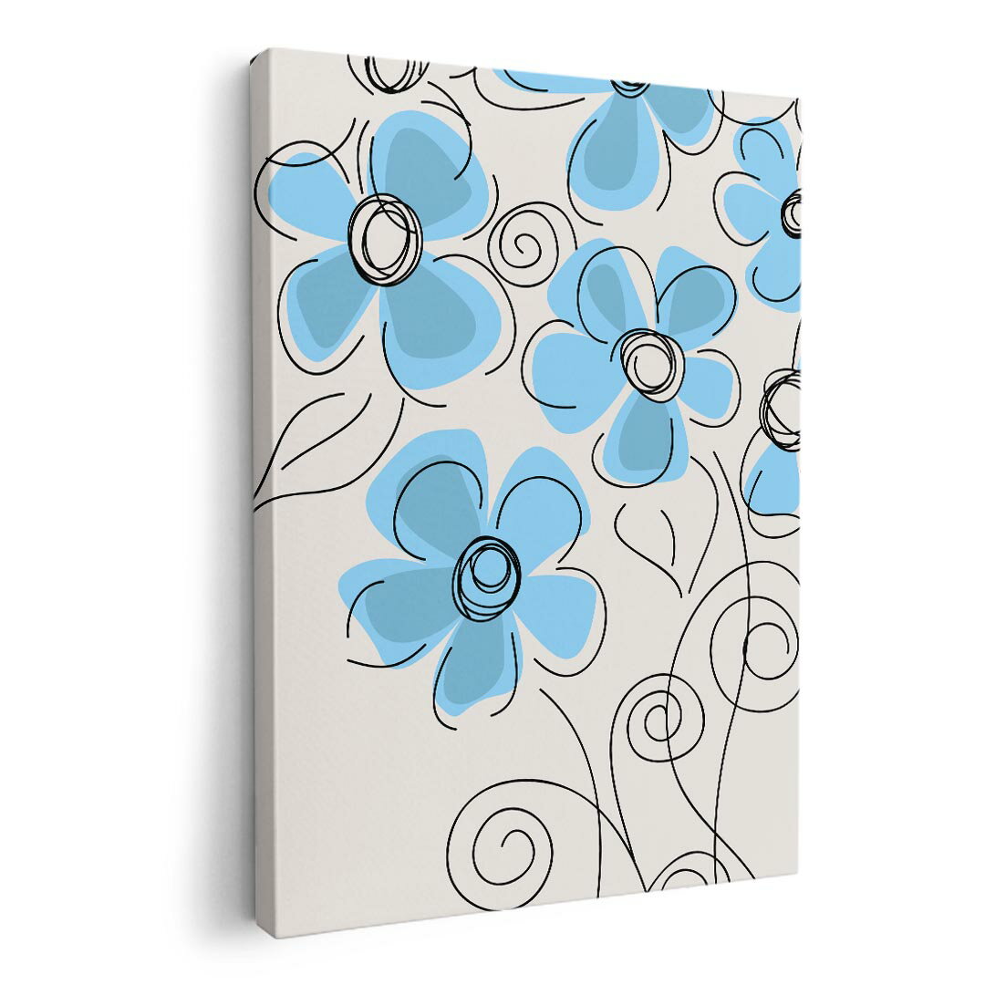 アートパネル 絵 絵画 飾り 選べるサイズ 420×594 mm A2 モダン 玄関 写真 フォト インテリア おしゃれ 005024 花　フラワー　青