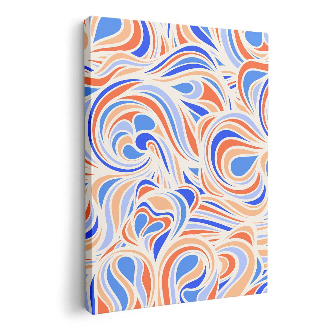 アートパネル 絵 絵画 飾り 選べるサイズ 420×594 mm A2 モダン 玄関 写真 フォト インテリア おしゃれ 006366 青　ブルー　模様