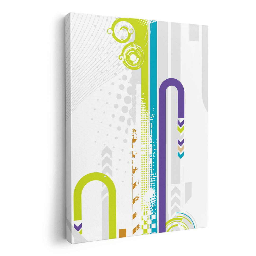 アートパネル 絵 絵画 飾り 選べるサイズ 420×594 mm A2 モダン 玄関 写真 フォト インテリア おしゃれ 007569 カラフル　矢印　黄緑