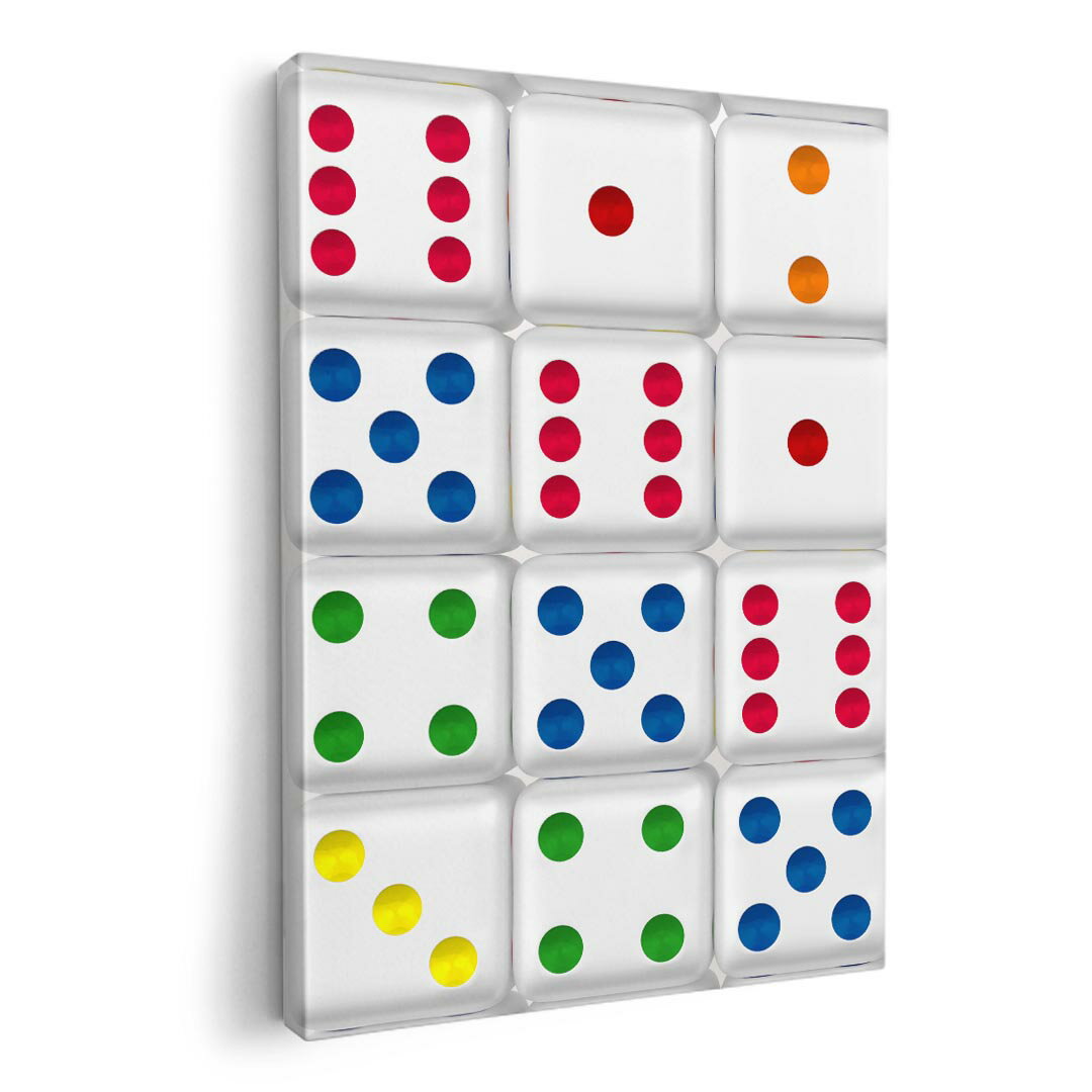 アートパネル 絵 絵画 飾り 選べるサイズ 420×594 mm A2 モダン 玄関 写真 フォト インテリア おしゃれ 008704 サイコロ　カラフル