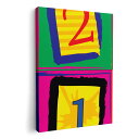 アートパネル 絵 絵画 飾り 選べるサイズ 420×594 mm A2 モダン 玄関 写真 フォト インテリア おしゃれ 008774 カラフル 数字 イラスト(3)