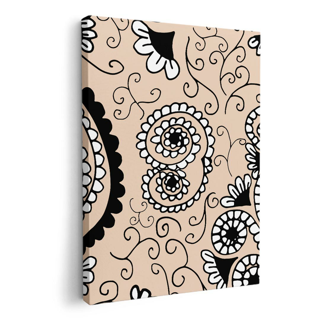 アートパネル 絵 絵画 飾り 選べるサイズ 420×594 mm A2 モダン 玄関 写真 フォト インテリア おしゃれ 010355 アジアン　フラワー　ベージュ(3.0)