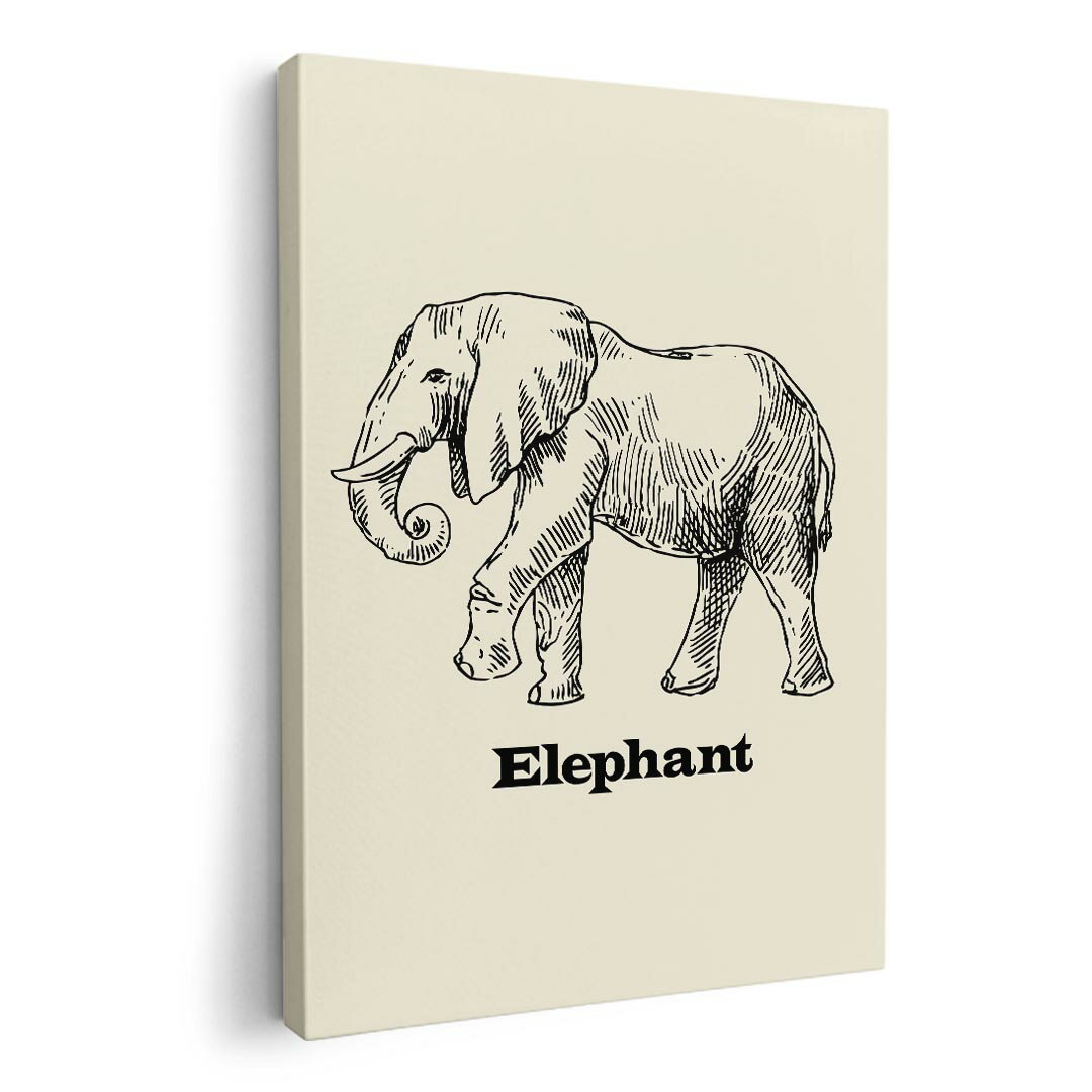 アートパネル 絵 絵画 飾り 選べるサイズ 420×594 mm A2 モダン 玄関 写真 フォト インテリア おしゃれ 010950 ぞう　動物　英語