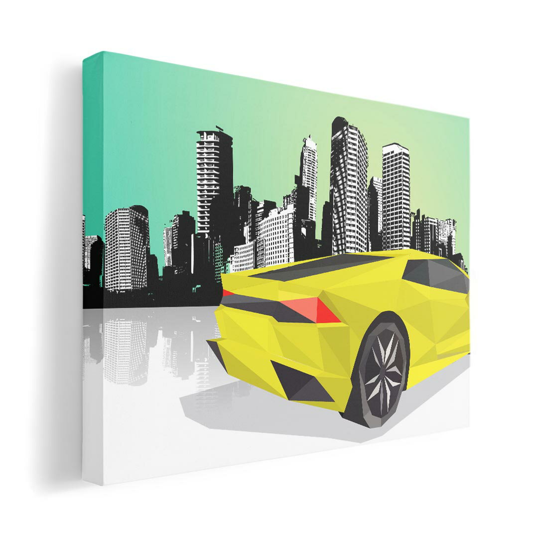 アートパネル 絵 絵画 飾り 選べるサイズ 420×594 mm A2 モダン 玄関 写真 フォト インテリア おしゃれ 011449 車　乗り物　街並み