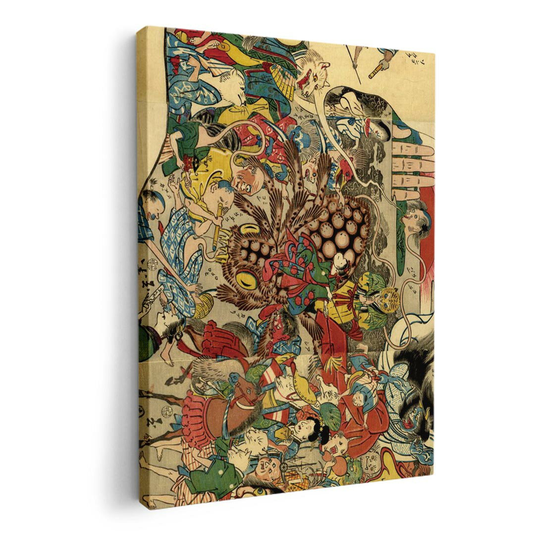 アートパネル 絵 絵画 飾り 選べるサイズ 420×594 mm A2 モダン 玄関 写真 フォト インテリア おしゃれ 011480 和風　和柄　妖怪