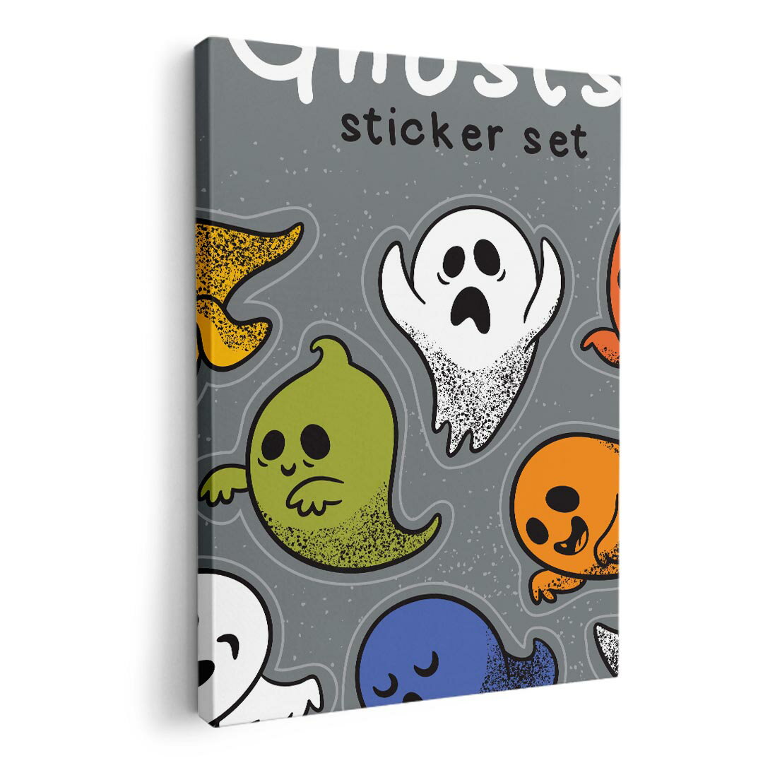 アートパネル 絵 絵画 飾り 選べるサイズ 420×594 mm A2 モダン 玄関 写真 フォト インテリア おしゃれ 011690 おばけ　キャラクター　ゴースト