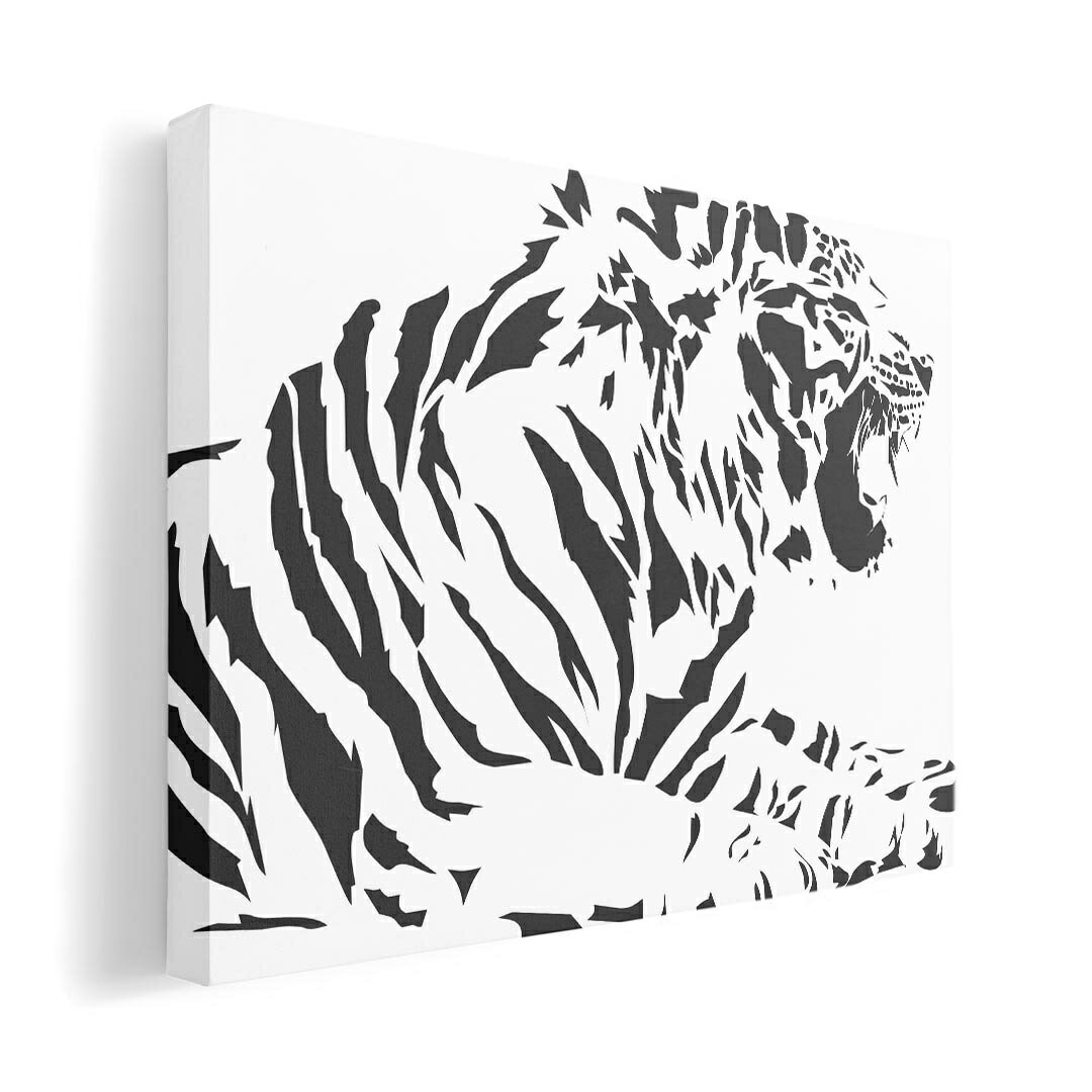 アートパネル 絵 絵画 飾り 選べるサイズ 420×594 mm A2 モダン 玄関 写真 フォト インテリア おしゃれ 013261 とら　動物　モノトーン